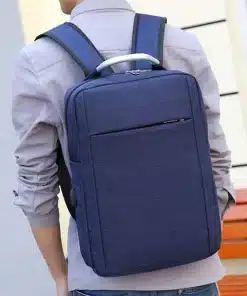 Anti-theft Oxford travel backpack with USB charging port and laptop sleeve
