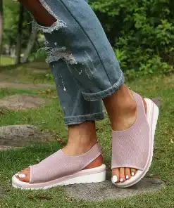 Summer wedge heeled sandals for women