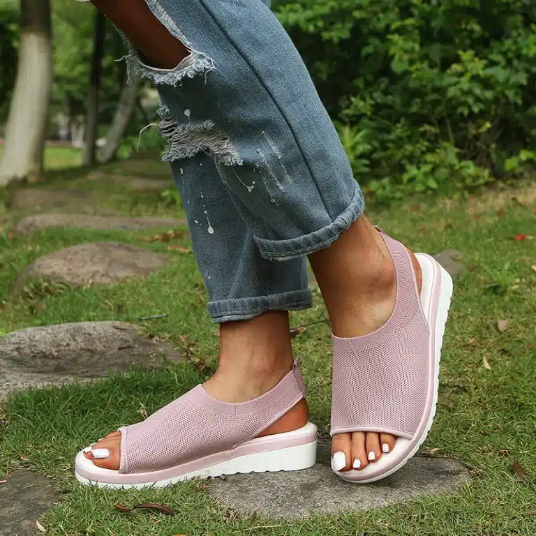 Summer wedge heeled sandals for women