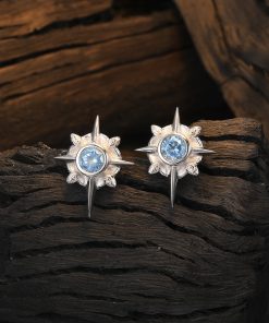925 sterling silver hexagram star stud earrings