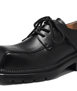Men's platform leather business dress shoes