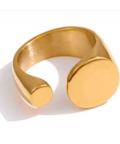 Geometric stainless steel ring band