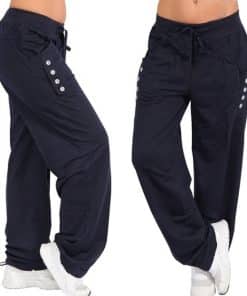 Casual lace-up waist trousers for women