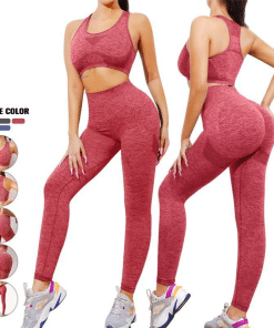 Women's seamless moisture wicking fitness yoga pants