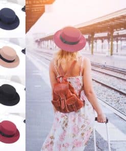 Wide brim retro British fedora hat