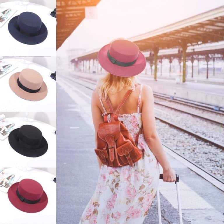 Wide brim retro British fedora hat