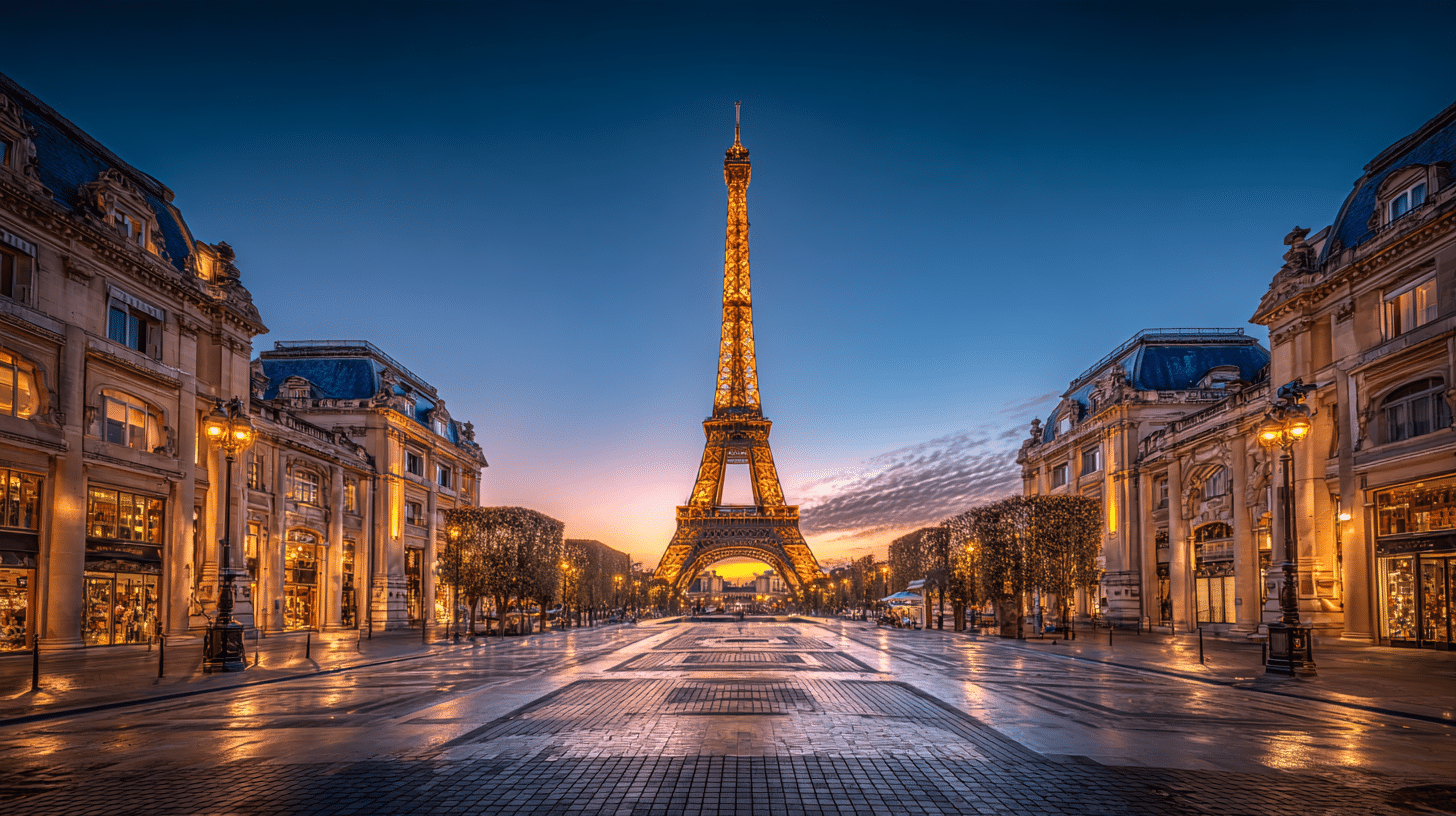 Photorealistic travel scene illustrating capital en france — Capital en France: 7 Timeless Facts & Time Now Guide