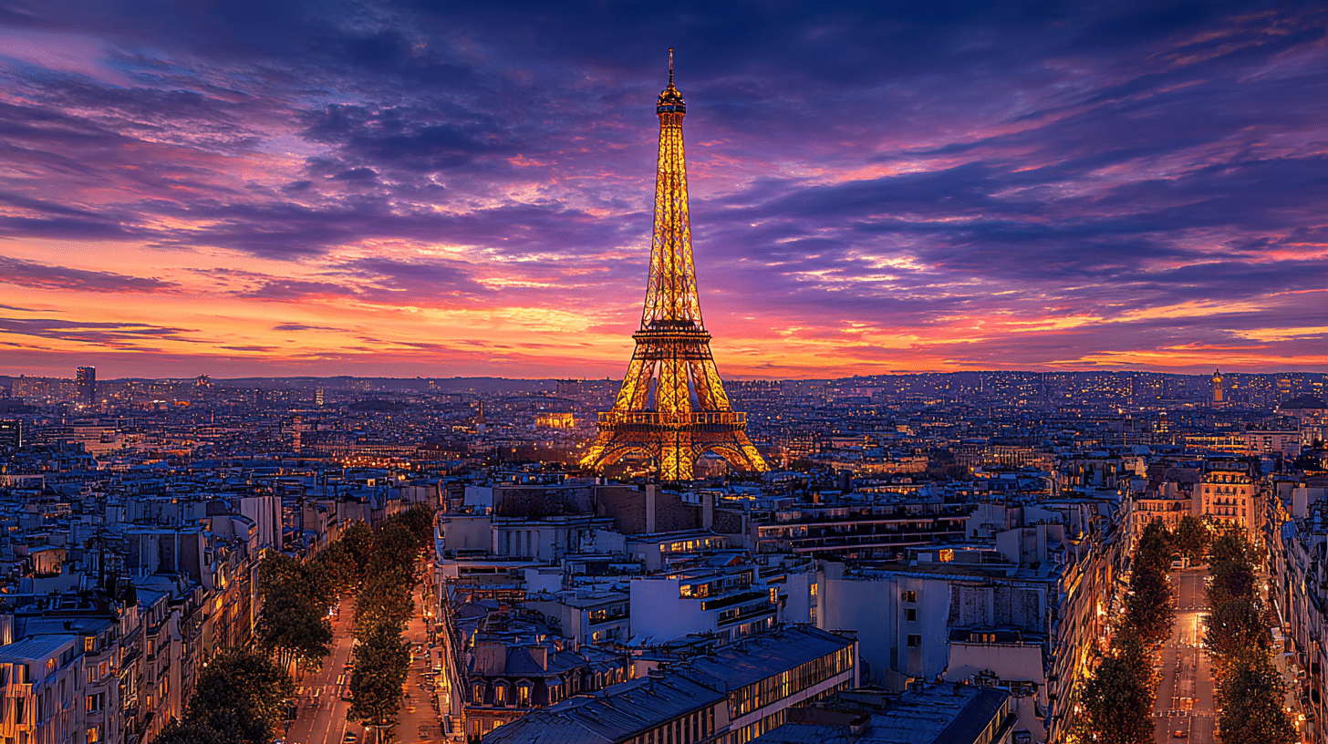 Photorealistic travel scene illustrating capital en france — Capital en France: 7 Reasons It Beats Iceland