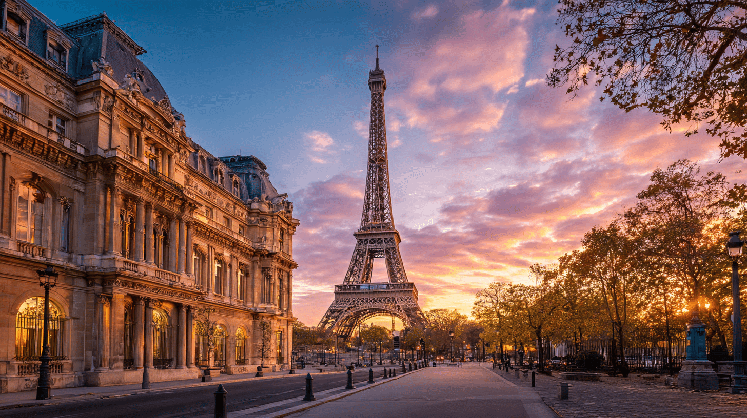 Photorealistic travel scene illustrating paris france in europe — Paris France in Europe: 7 Facts on France's President