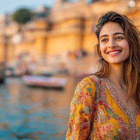 Photorealistic travel scene illustrating v-neck top outfits — V-Neck Top Outfits: 7 Smart Ways to Wear One