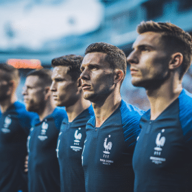 Photorealistic travel scene illustrating france national football team vs croatia national football team lineups — France vs Croatia Lineups: 11 Must-Know Picks