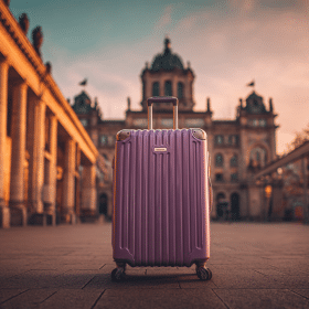 Photorealistic travel scene illustrating how to pack a carry on — How to Pack a Carry On: 9 Genius Space-Saving Tips