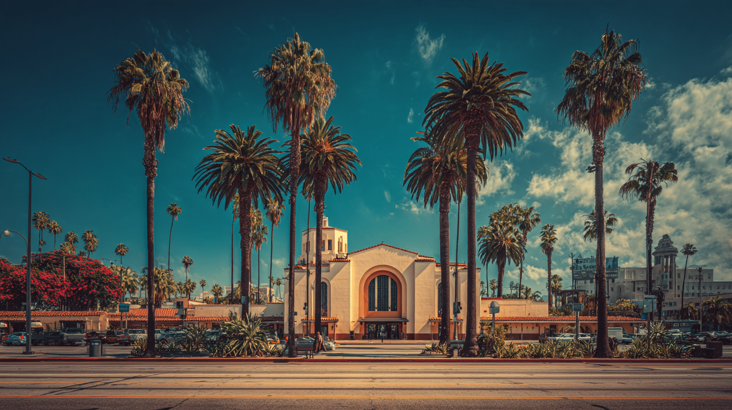Photorealistic travel scene illustrating how to travel when homeless with pets in los angeles — How to Travel When Homeless With Pets in Los Angeles:Top 7