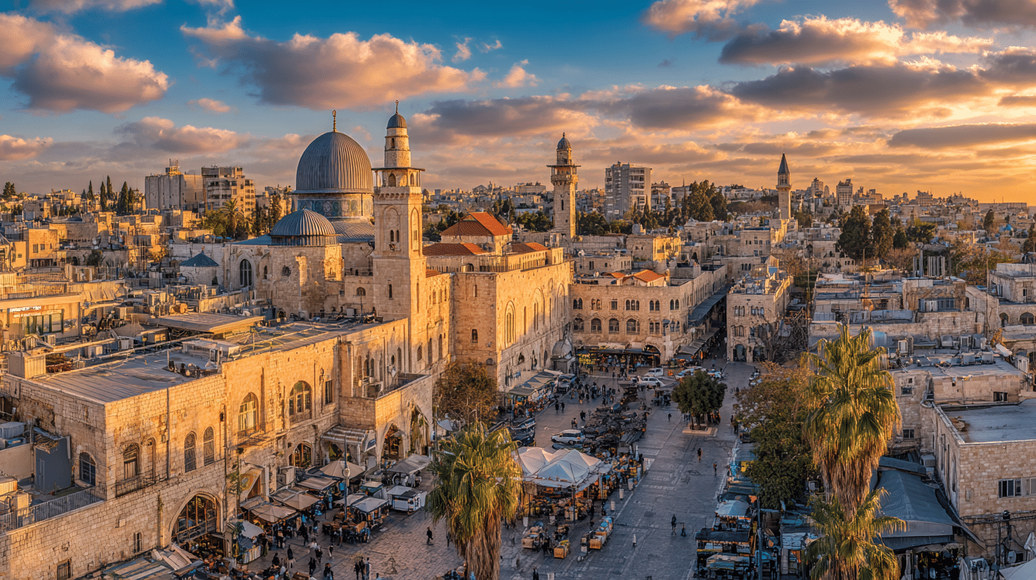 Photorealistic travel scene illustrating is it safe to travel to israel — Is It Safe to Travel to Israel? 7 Vital Safety Tips