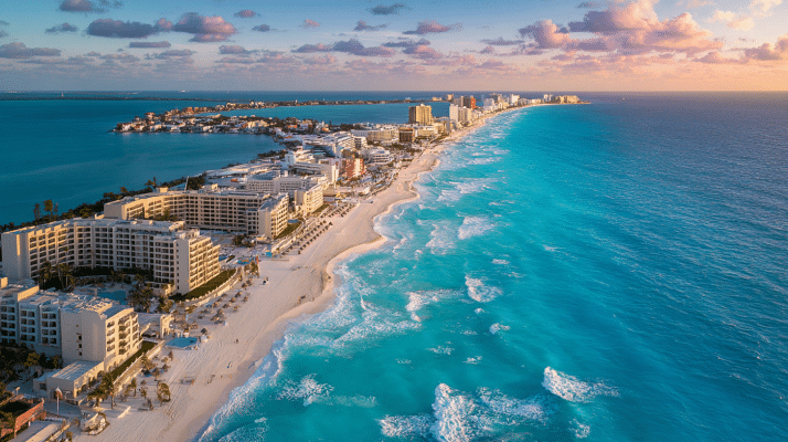 Photorealistic travel scene illustrating is travel safe to cancun — Is Travel Safe to Cancun? 12 Proven Safety Tips