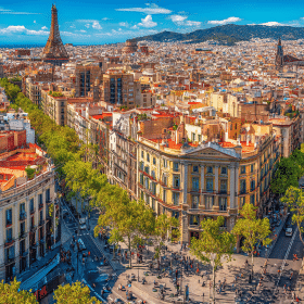 Photorealistic travel scene illustrating spain national football team vs france national football team — Spain vs France: 7 Proven Match-Day Travel Tips