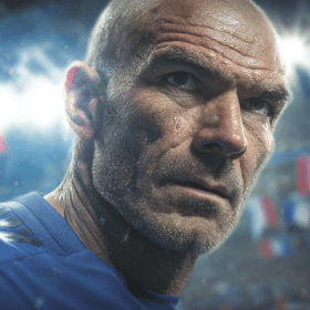 Photorealistic travel scene illustrating zidane france football — Zidane France Football: 7 Legendary Moments
