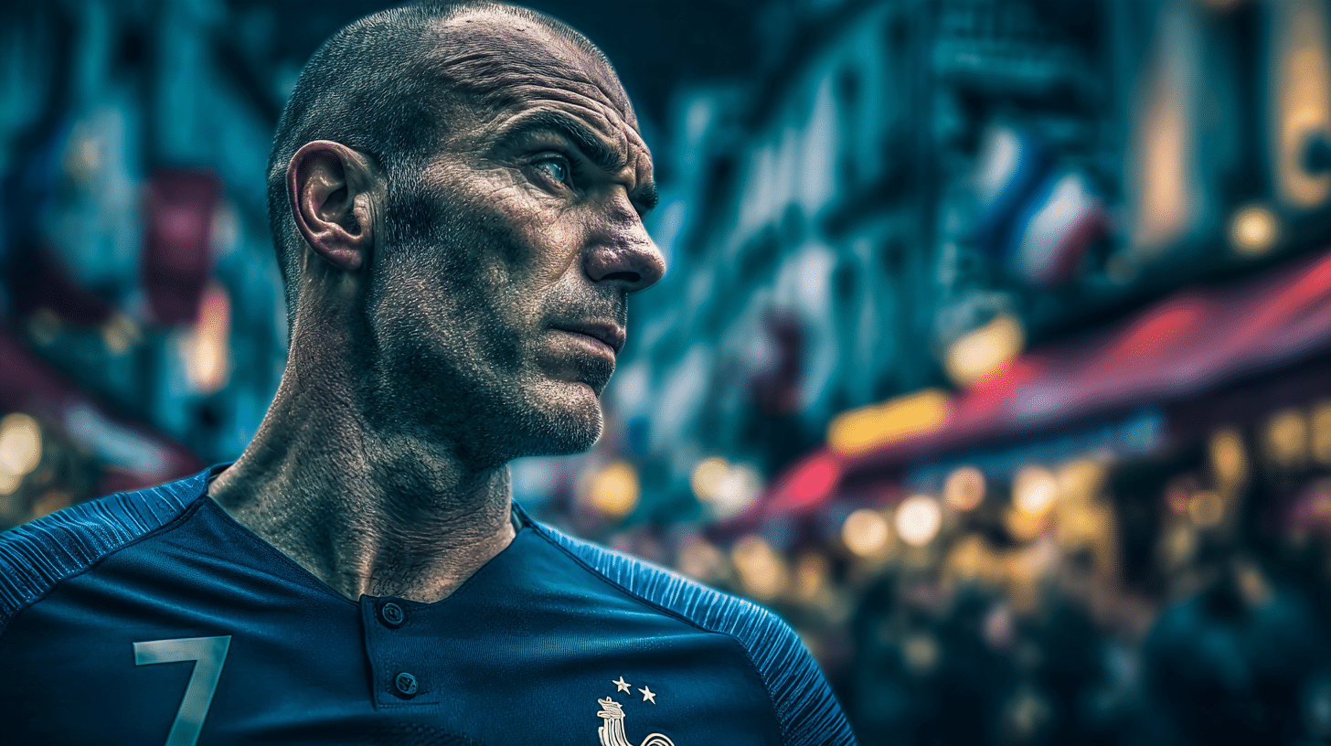 Photorealistic travel scene illustrating zidane france football — Zidane France Football: 7 Unforgettable Legend Moments