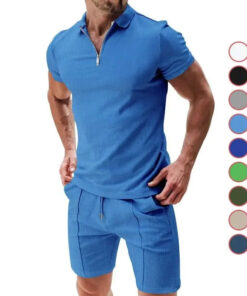 2pcs-casual-waffle-suit-summer-zipper-lapel-short-sleeved-top-and-drawstring-pockets-shorts-versatile-solid-color-t-shirt-set-for-mens-clothing-4-around-the-wor-6407857