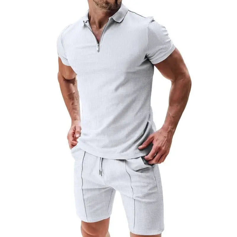 2pcs-casual-waffle-suit-summer-zipper-lapel-short-sleeved-top-and-drawstring-pockets-shorts-versatile-solid-color-t-shirt-set-for-mens-clothing-4-around-the-wor-6615756