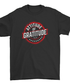 attitude is gratitude motivational quote graphic t shirt