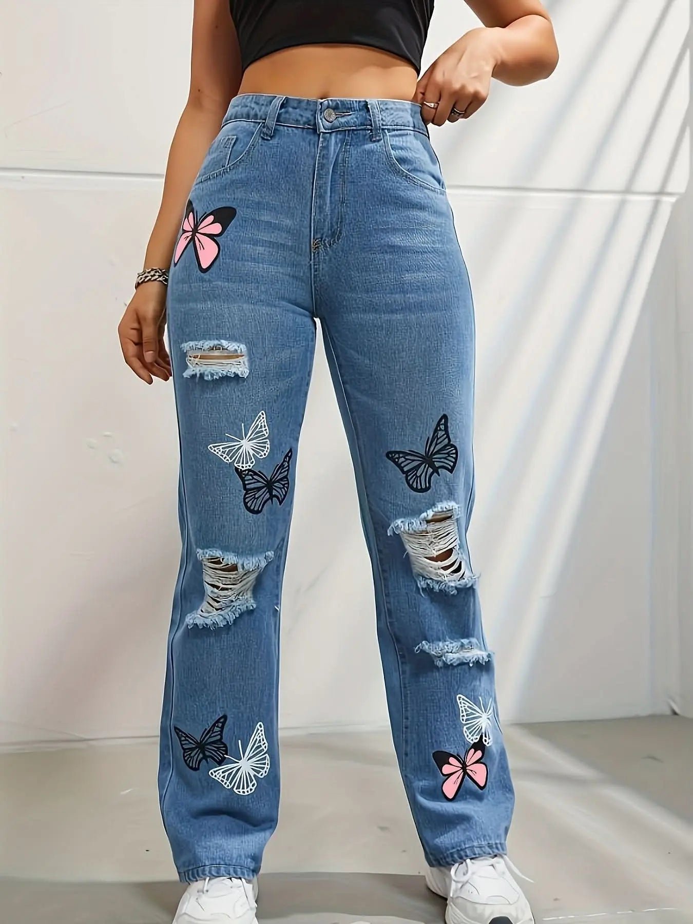 high-waisted-straight-leg-jeans-for-women-trendy-butterfly-print-ripped-distressed-denim-pants-0-around-the-world-in-a-rush-6744831