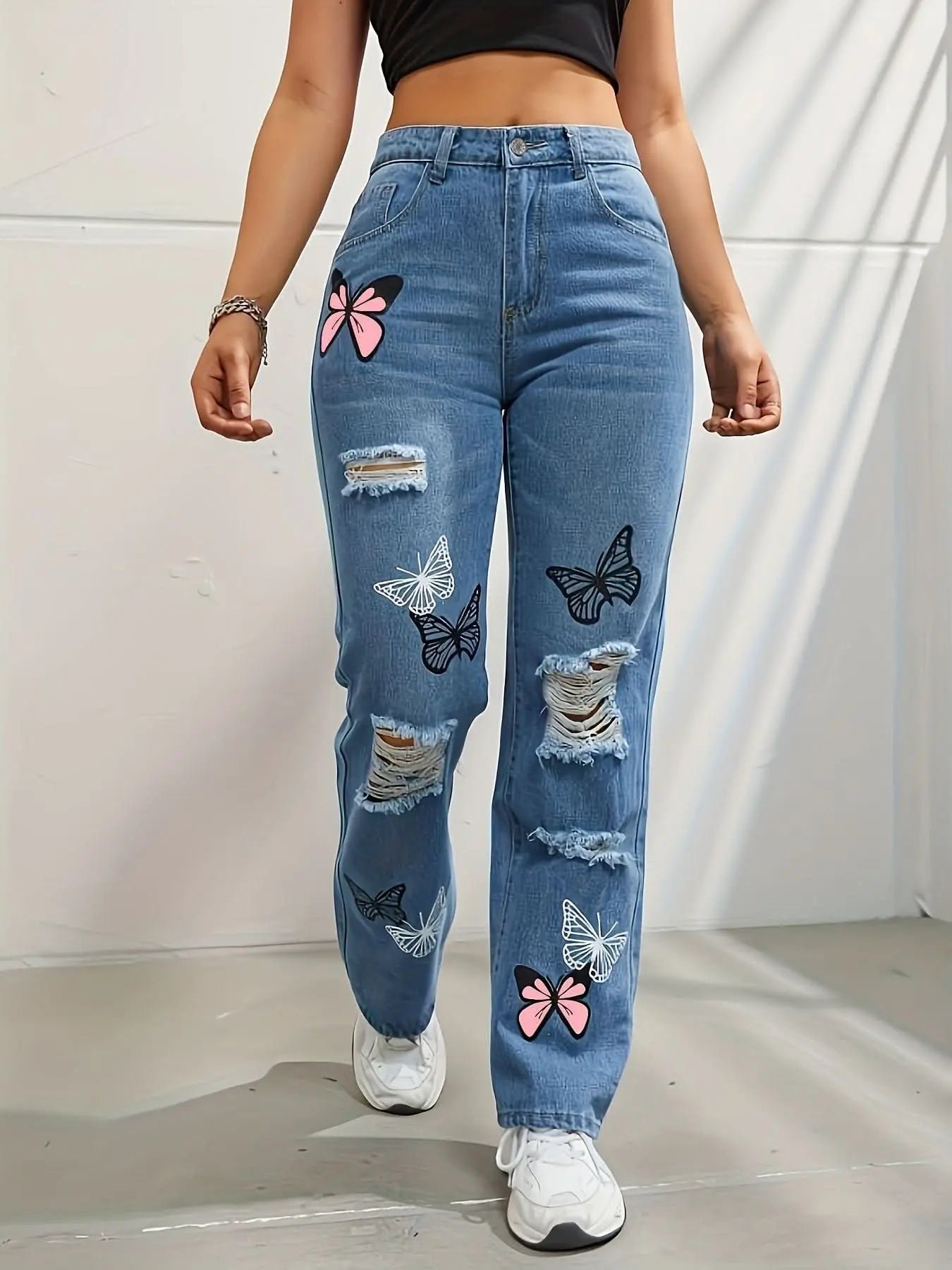 high-waisted-straight-leg-jeans-for-women-trendy-butterfly-print-ripped-distressed-denim-pants-0-around-the-world-in-a-rush-9825713