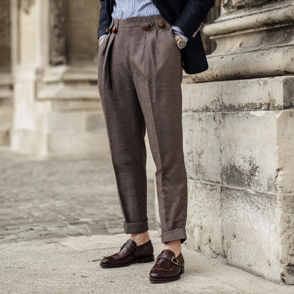 man in pants standing